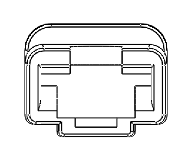 1-way connector, front view