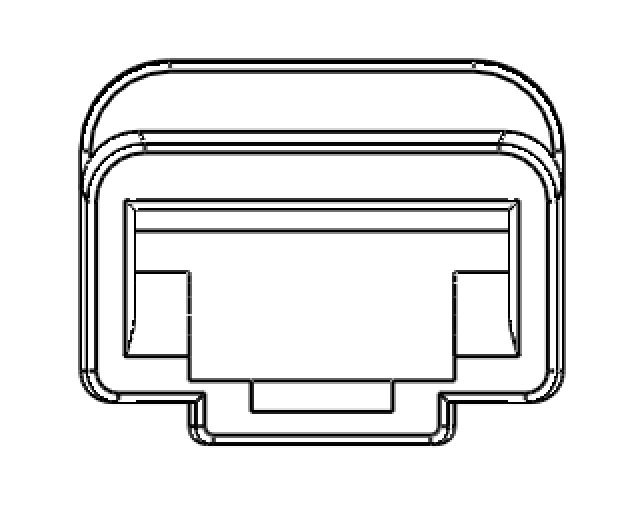 1-way connector, front view