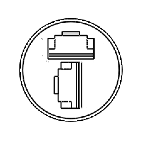 2-way connector, front view