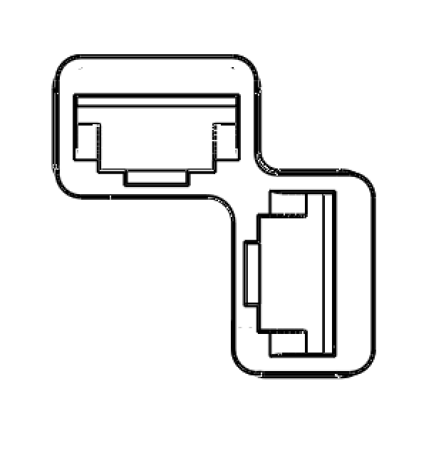 2-way connector, front view