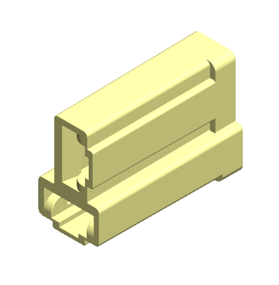 2-way connector, angled view