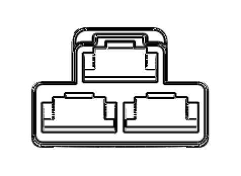3-way connector, front view