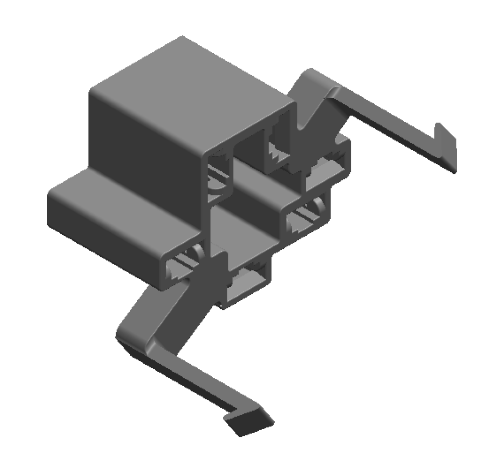 6-way connector, angled view