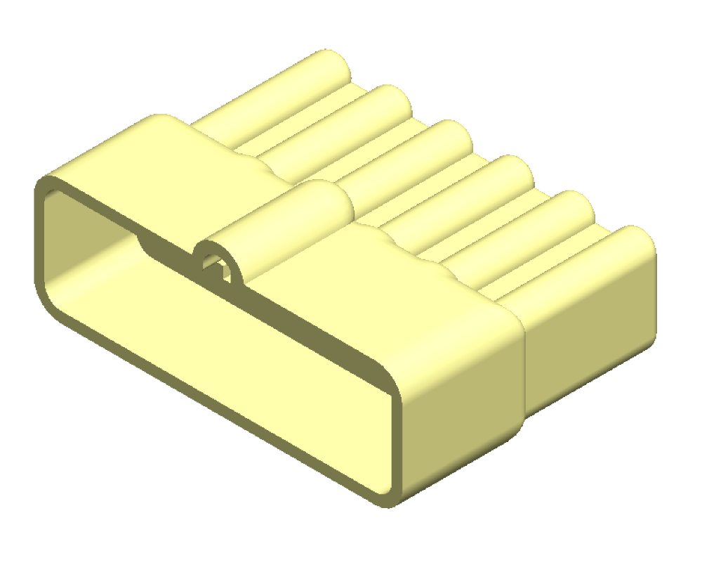 6-way connector, angled view