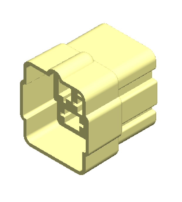 8-way connector, angled view